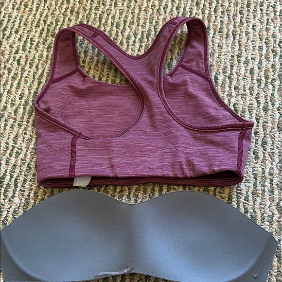 Nike Purple and Gray Sports Bra with removable padding - Picture 2 of 4